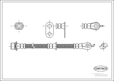 Brake Hose CORTECO 19034292