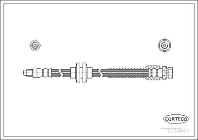 Brake Hose CORTECO 19034667