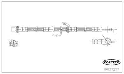 Brake Hose CORTECO 19037277