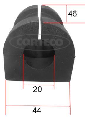 Mounting, stabiliser bar CORTECO 49363595