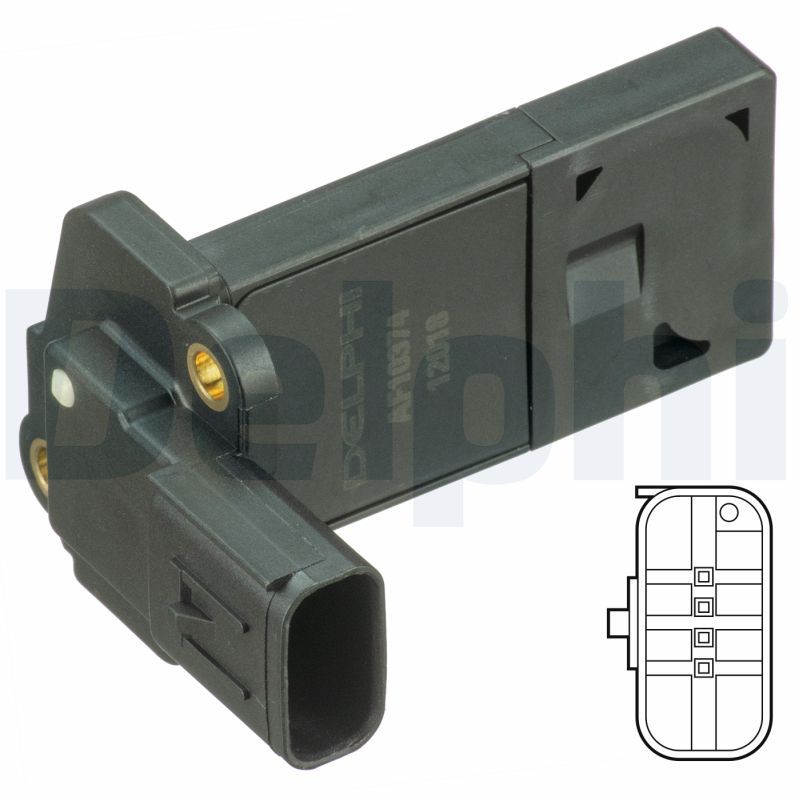 DELPHI AF10374-12B1 Mass Air Flow Sensor