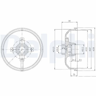 Brake Drum DELPHI BF111