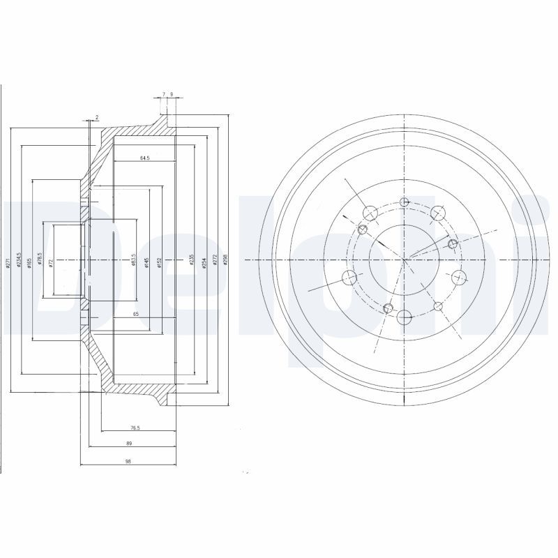 DELPHI BF153 Brake Drum