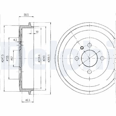 Brake Drum DELPHI BF156