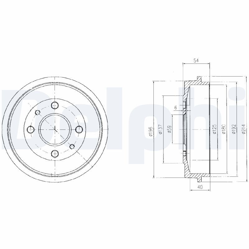 DELPHI BF200 Brake Drum