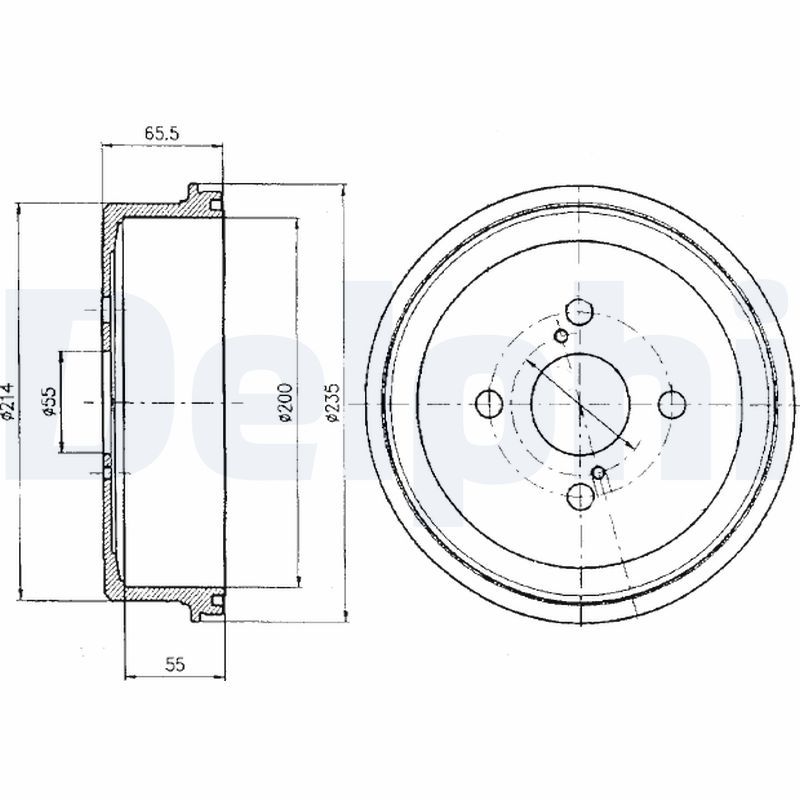 DELPHI BF278 Brake Drum