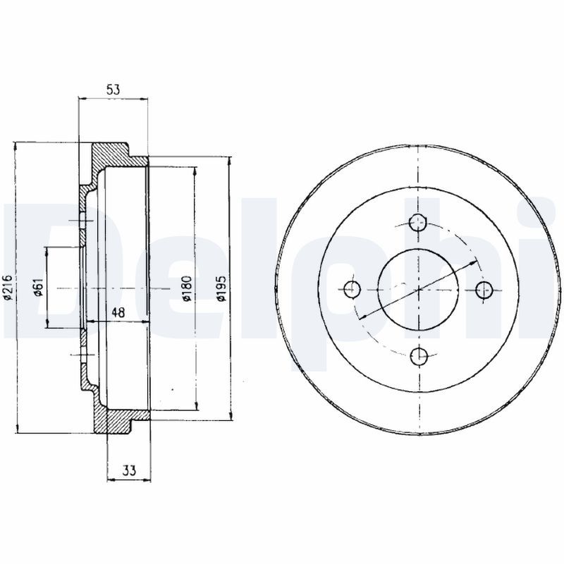 DELPHI BF303 Brake Drum