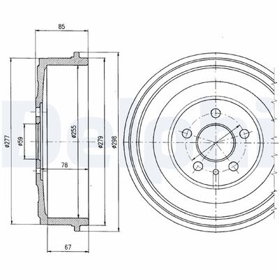 Brake Drum DELPHI BF325