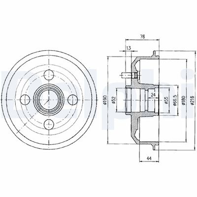 Brake Drum DELPHI BF329