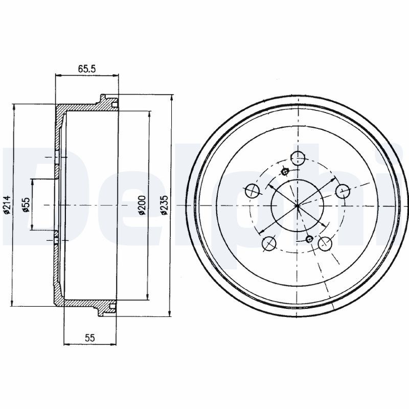 DELPHI BF341 Brake Drum