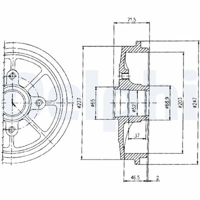 Brake Drum DELPHI BF392