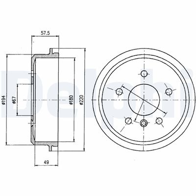 Brake Drum DELPHI BF395