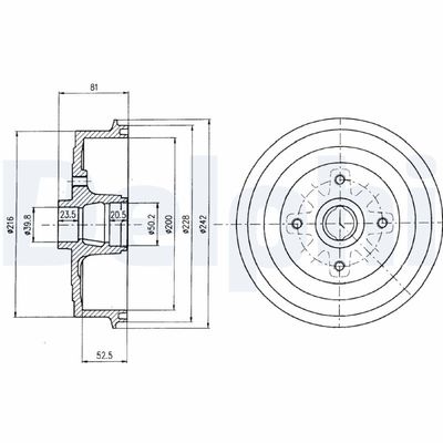 Brake Drum DELPHI BF399