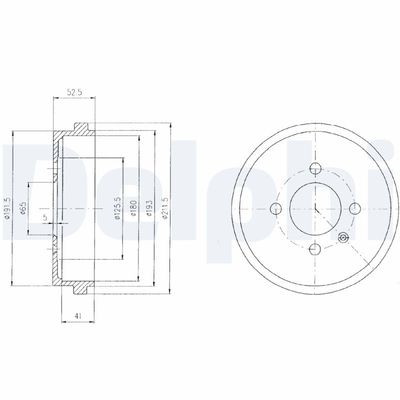 Brake Drum DELPHI BF409