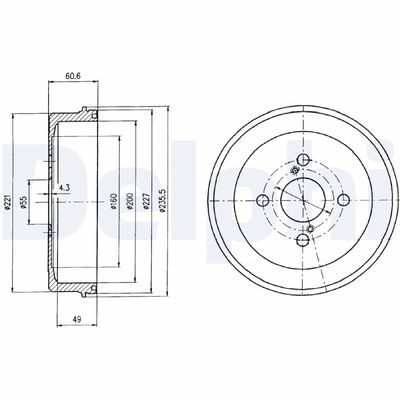 Brake Drum DELPHI BF412