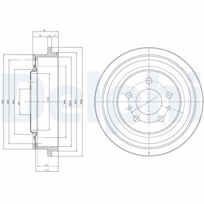 Brake Drum DELPHI BF425