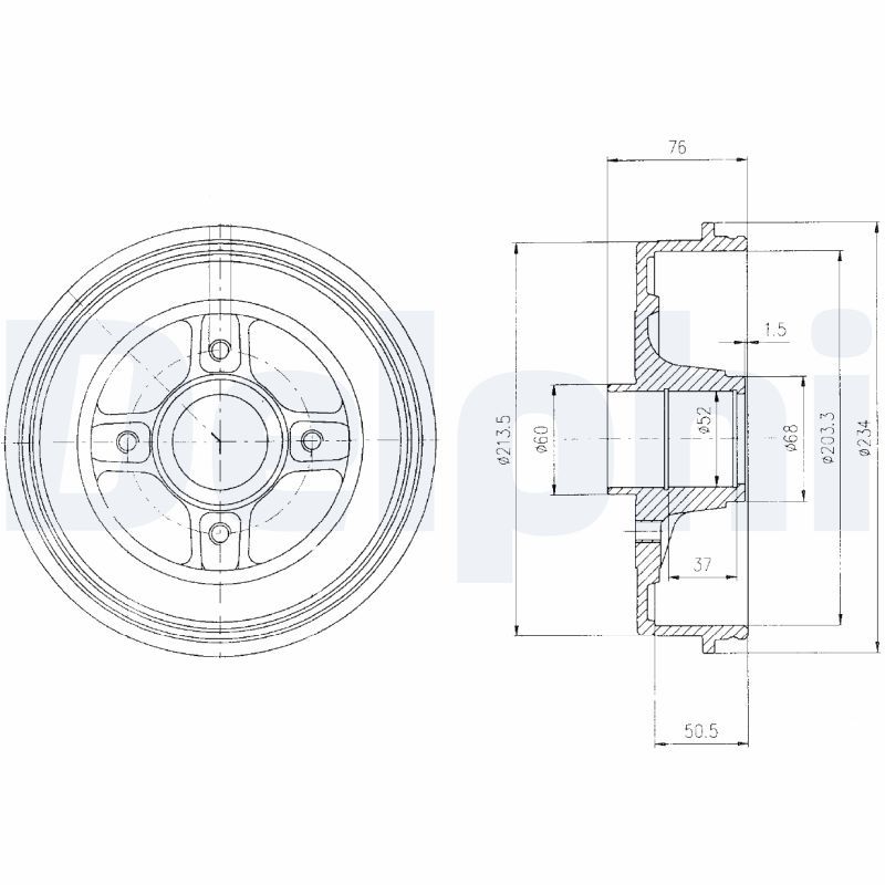 DELPHI BF427 Brake Drum