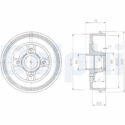 Brake Drum DELPHI BF427