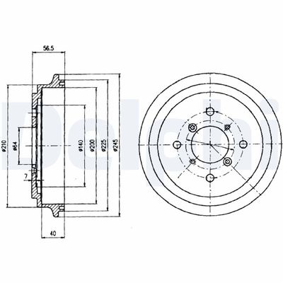 Brake Drum DELPHI BF450