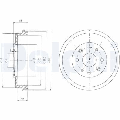 Brake Drum DELPHI BF456