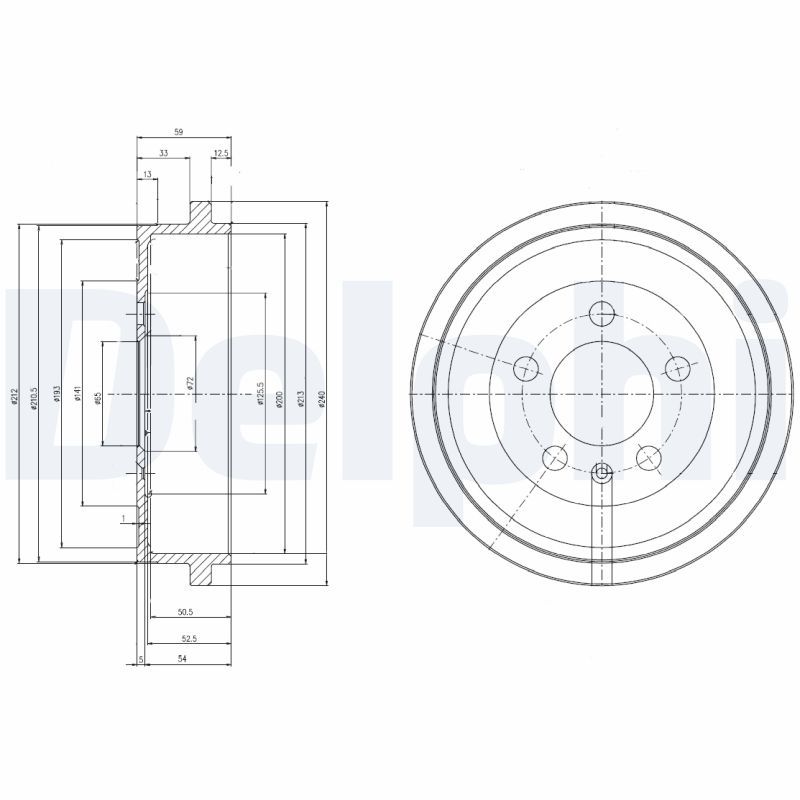 DELPHI BF463 Brake Drum