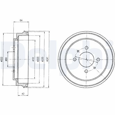 Brake Drum DELPHI BF485