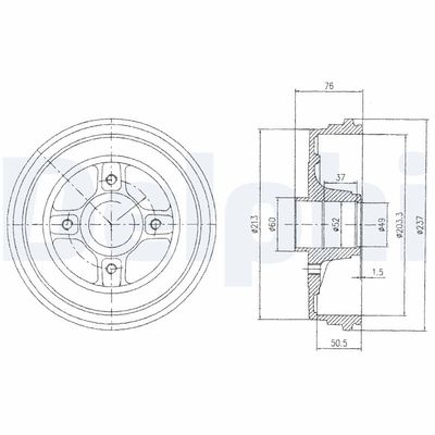 Brake Drum DELPHI BF496