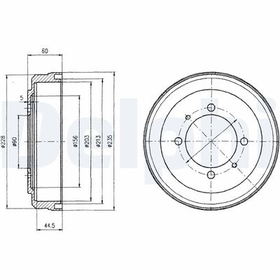 Brake Drum DELPHI BF497