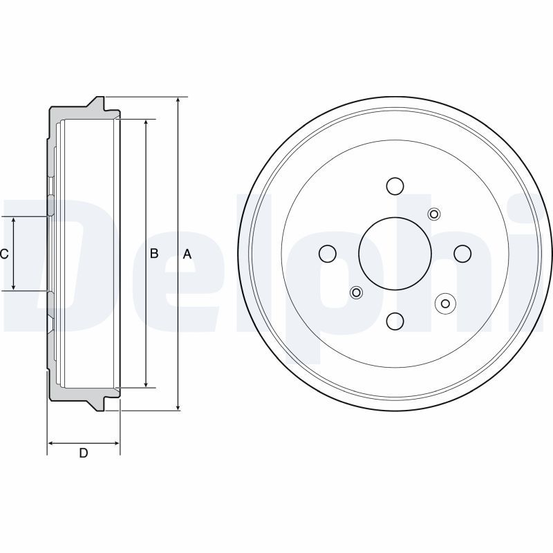 DELPHI BF506 Brake Drum