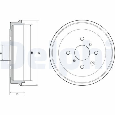 Brake Drum DELPHI BF506