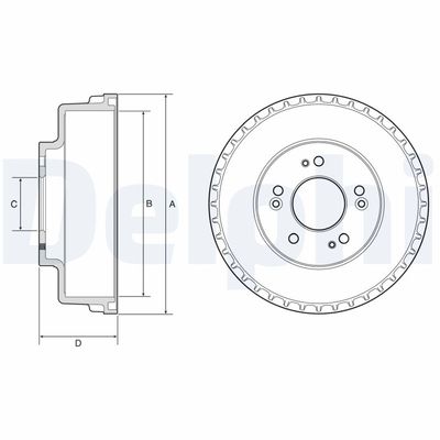 Brake Drum DELPHI BF508