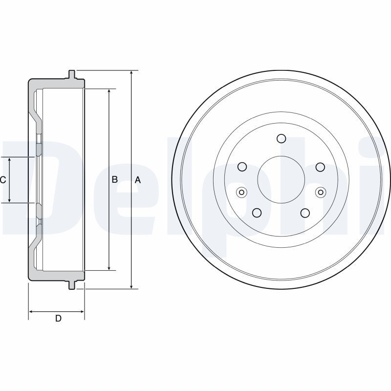 DELPHI BF513 Brake Drum