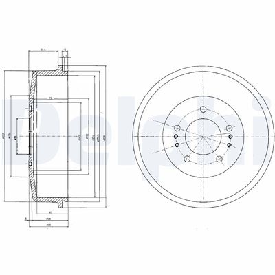 Brake Drum DELPHI BF520