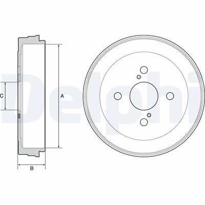 Brake Drum DELPHI BF534