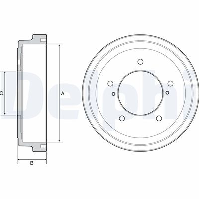 Brake Drum DELPHI BF544