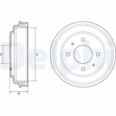 Brake Drum DELPHI BF546