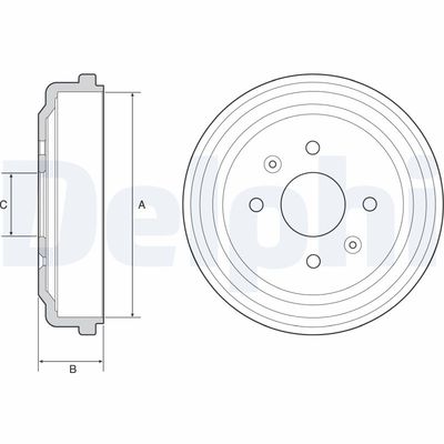 Brake Drum DELPHI BF548