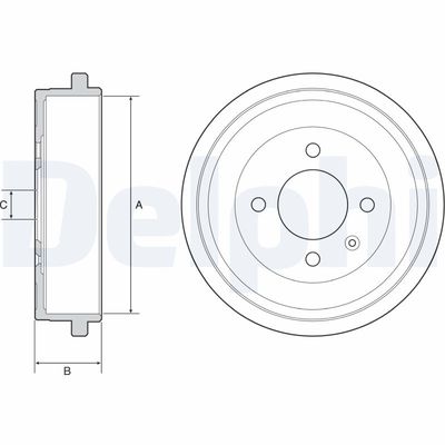 Brake Drum DELPHI BF549