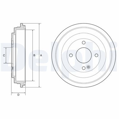 Brake Drum DELPHI BF618