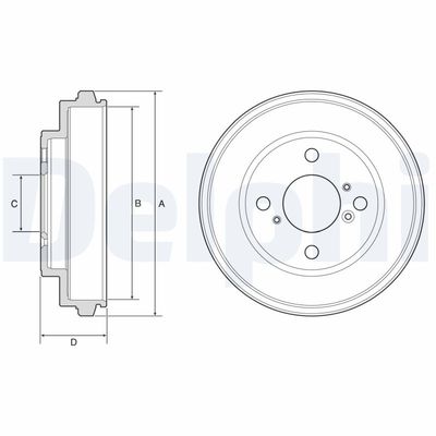 Brake Drum DELPHI BF625