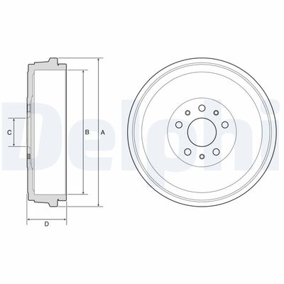 Brake Drum DELPHI BF629