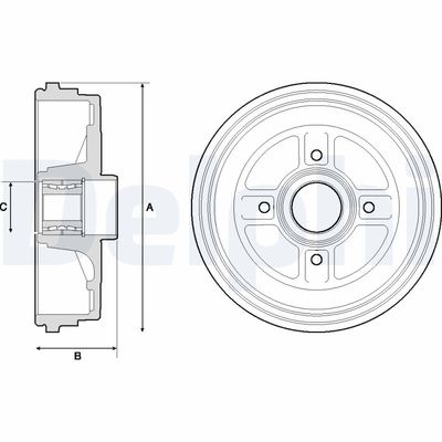 Brake Drum DELPHI BFR496