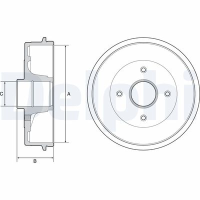 Brake Drum DELPHI BFR538