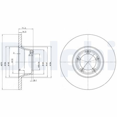 Brake Disc DELPHI BG2157