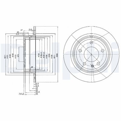 Brake Disc DELPHI BG2211