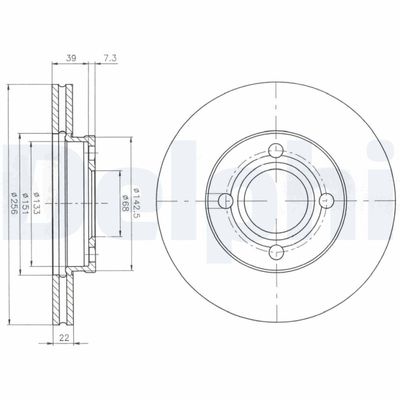 Brake Disc DELPHI BG2272