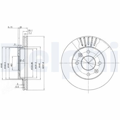 Brake Disc DELPHI BG2282C