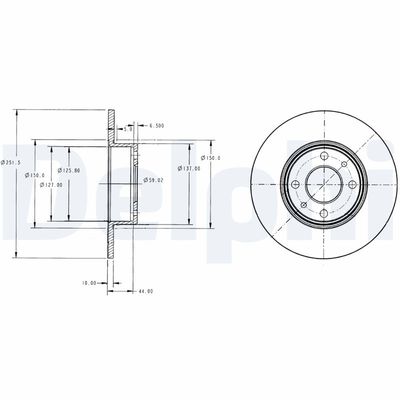 Brake Disc DELPHI BG2322