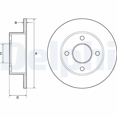 Brake Disc DELPHI BG2343