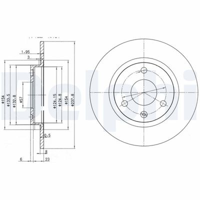 Brake Disc DELPHI BG2355